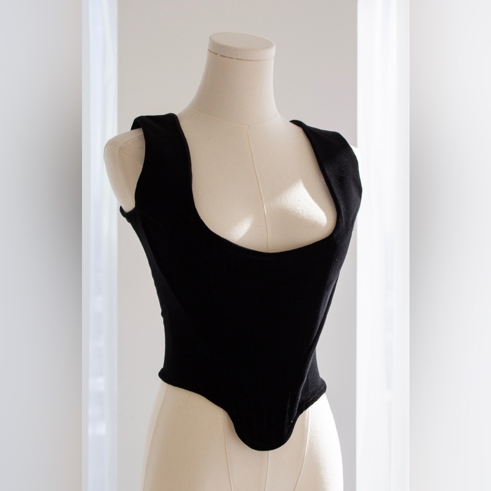 Vivienne Westwood Gold Label Vintage Black Velvet 90s Corset - Picture 4 of 11